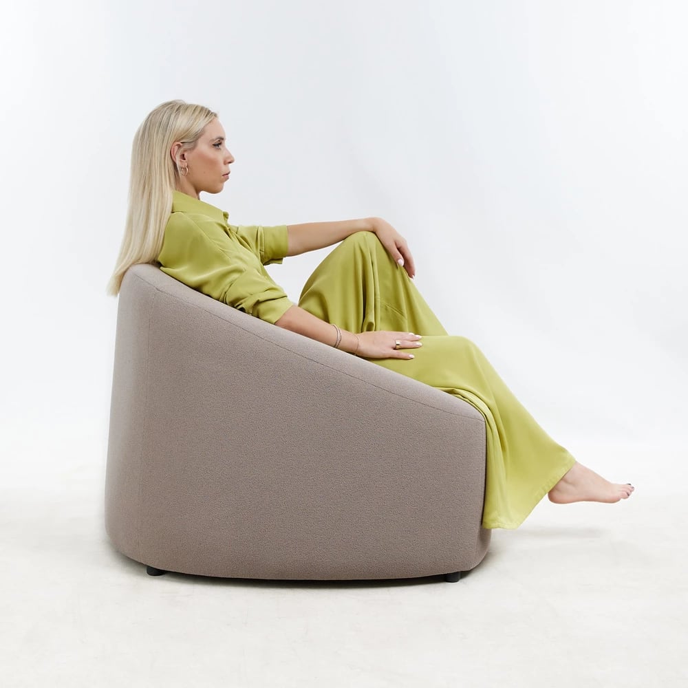 Fotelje Puffy, krem, 95x93x79cm