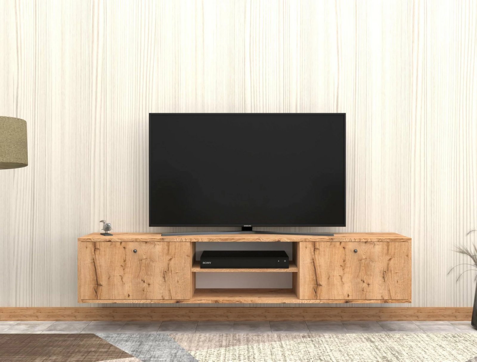 Komodë TV Hanah Home, ngjyrë lisi Sapphire Oak