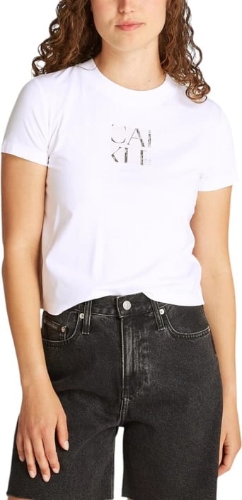 Maicë Calvin Klein Jeans femra, e bardhë