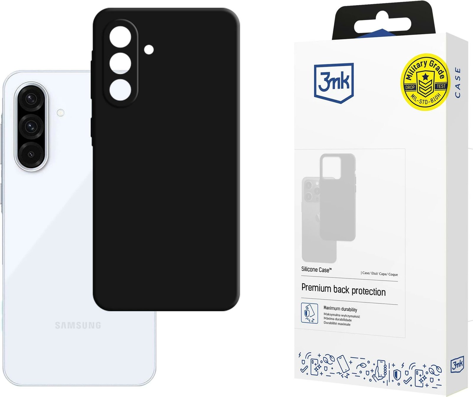 Mbështjellës silikon për celular 3mk Protection për Samsung Galaxy A36 5G, i zi