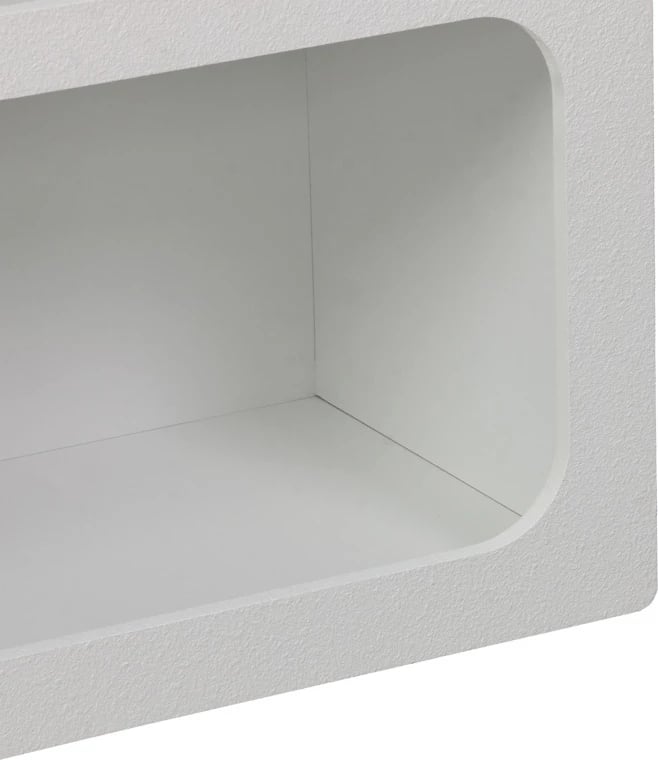 Raft librash Emersi, MDF, ngjyrë e bardhë, 70x35x100cm