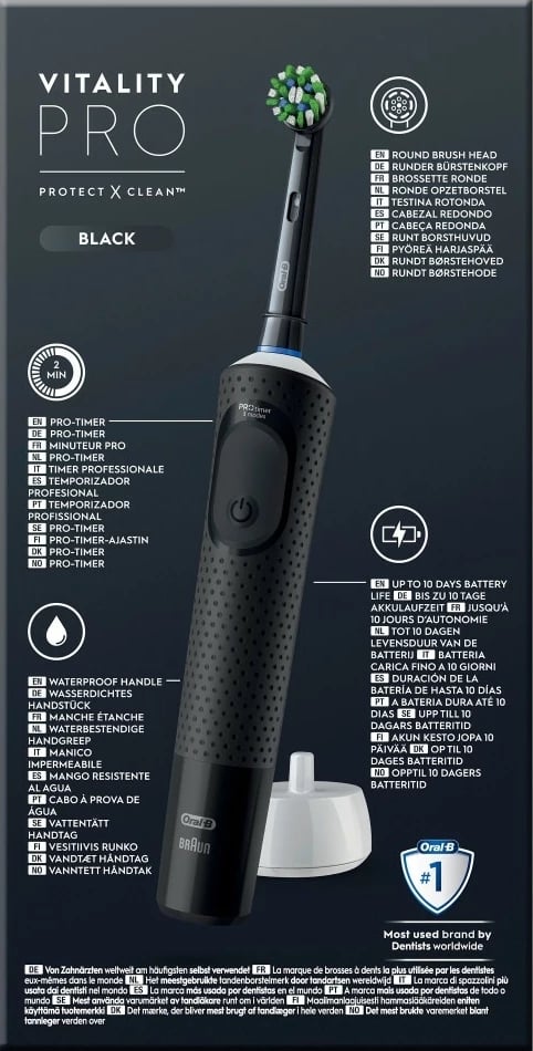 Furçë dhëmbësh Oral-B Vitality Pro D103, e zezë