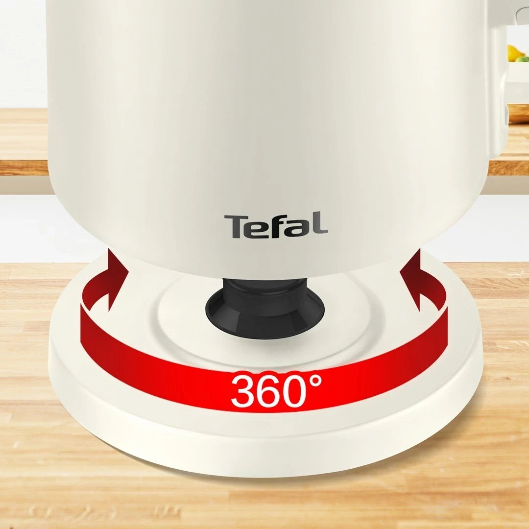 Ibrik elektrik Tefal KO140AE0, 1.5 L, 1500 W, Bardhë
