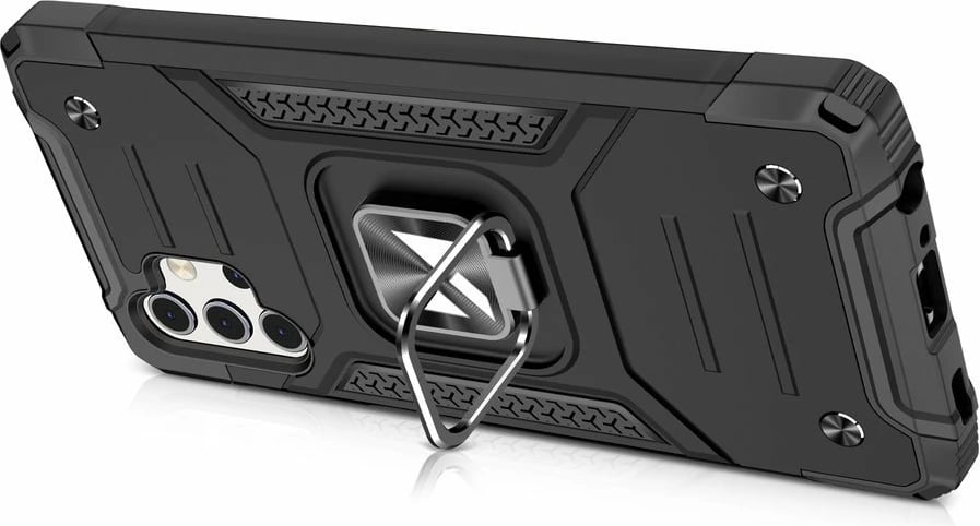 Mbështjellës Wozinsky Ring Armor me këmbë dhe unazë, për Samsung Galaxy A32 5G, i zi