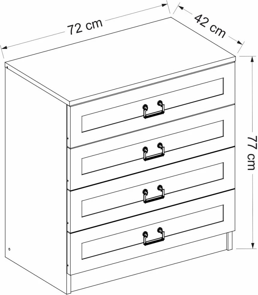 Komodë Skye Decor, Kale - 4926, e bardhë