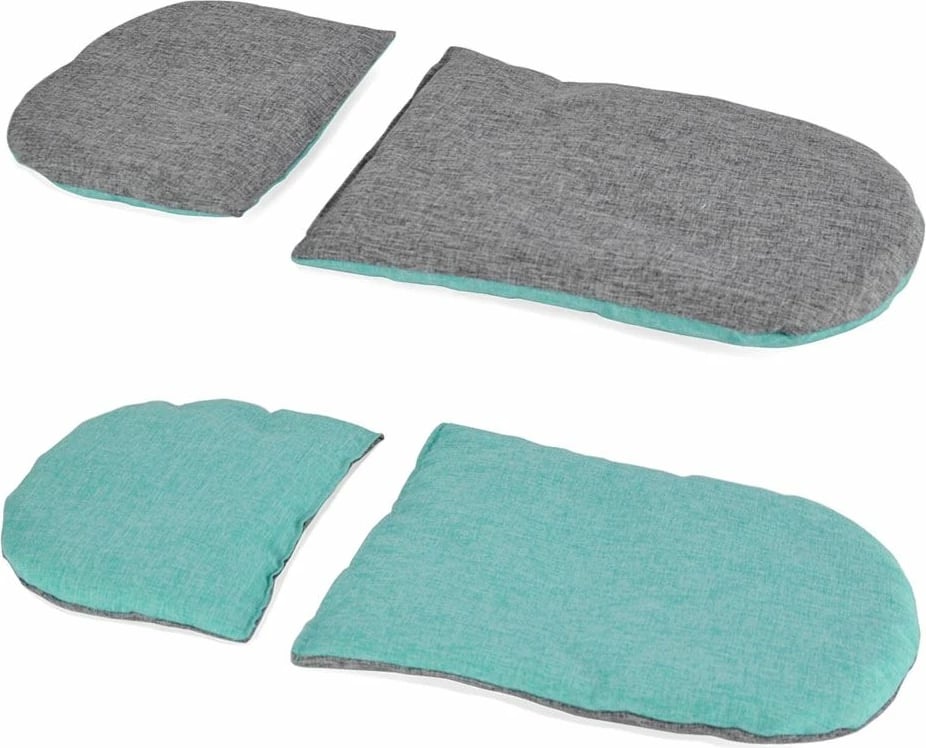 Karrocë për kukulla, Milly Mally, Alice Prestige, e thellë me djep të heqshëm për kukulla deri 40 cm, palosëse 67 cm, turkeze