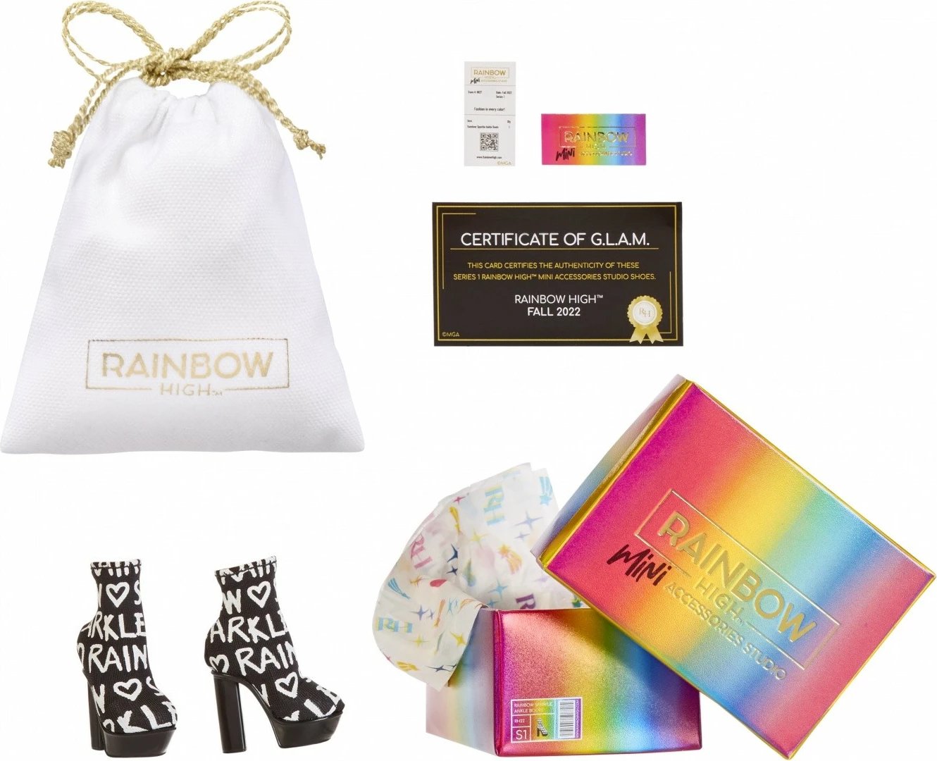 Aksesor këpucë për kukulla Rainbow High, MGA, 1 copë, shumëngjyrëshe Aksesor këpucë për kukulla Rainbow High, MGA, 1 copë, shumëngjyrëshe