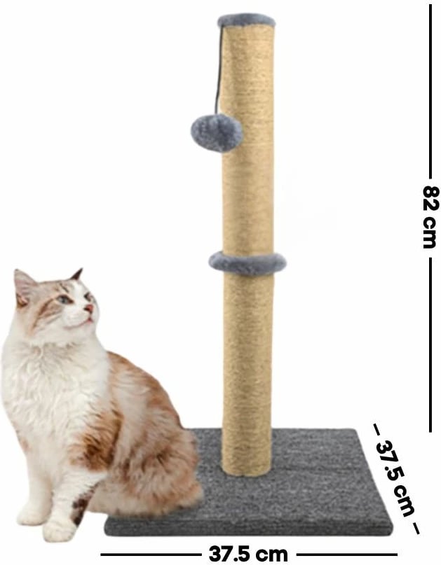 Dërrasë për gërvishtje për mace, Paws & Whiskers, Cyra, gri/bezhë