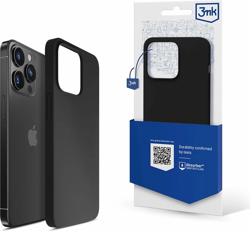 Mbështjellës silikon për celular 3mk Protection për iPhone 14 Pro Max, i zi