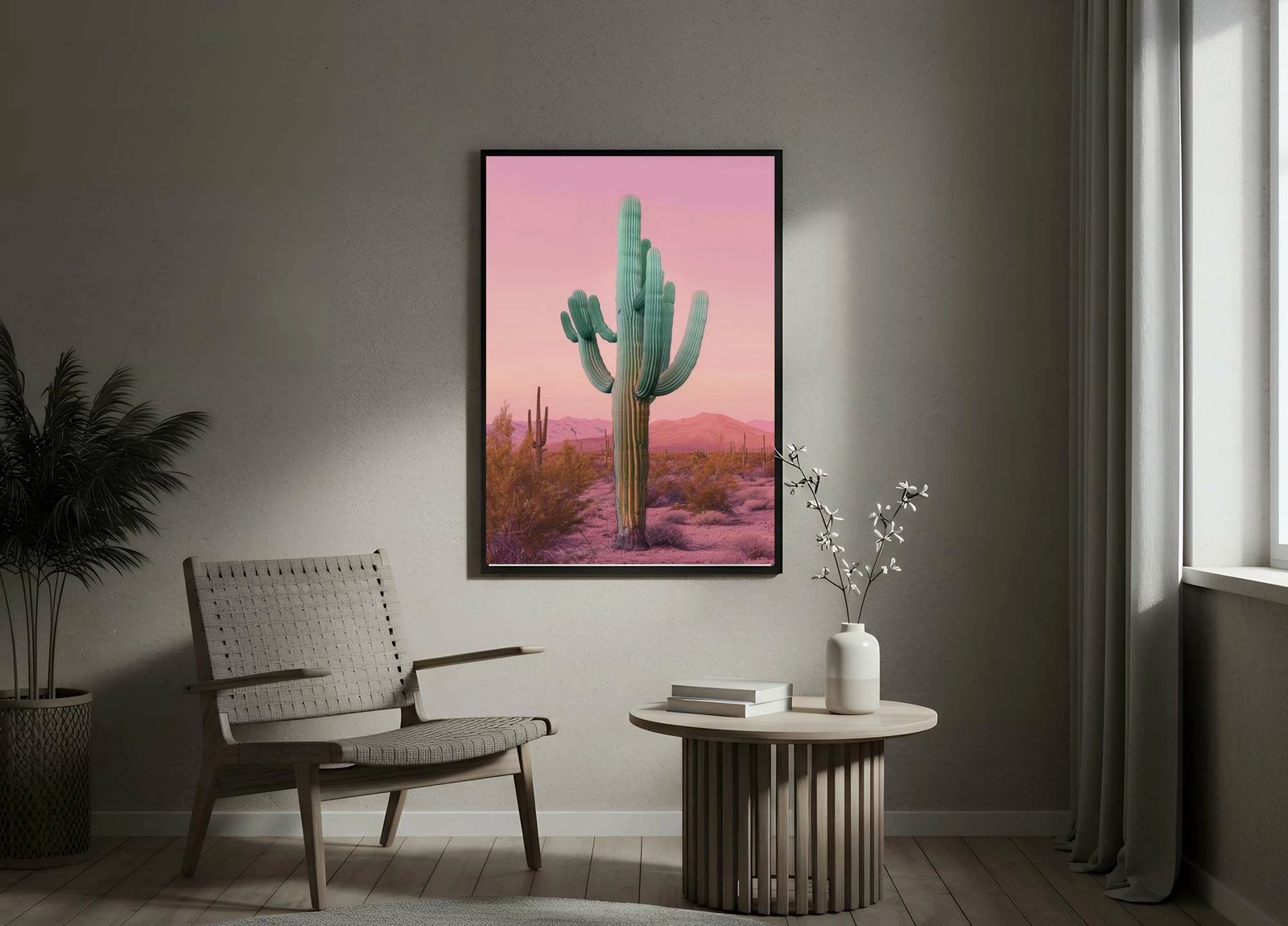 Pikturë dekorative me kornizë MDF, Wallity, shumëngjyrëshe, Mp-00132, 50x70cm