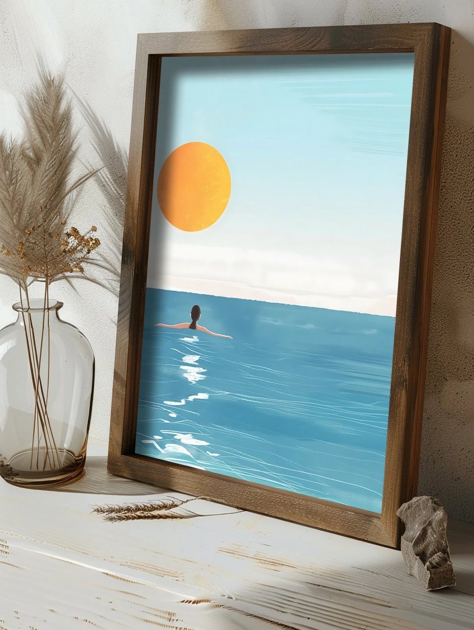 Pikturë dekorative me kornizë MDF, shumëngjyrëshe, Wallity GE103-L