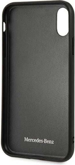Mbështjellës Mercedes Twister për iPhone XR, lëkurë, i zi