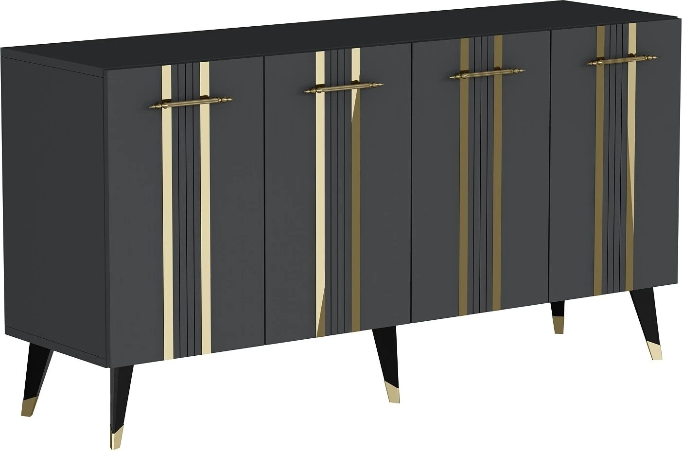 Konsol Hanah Home, Asel, anthracite-gold