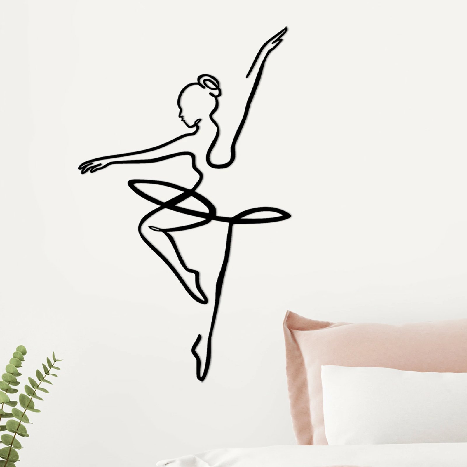 Aksesor dekorativ metalik për mur, balerinë, Wallity