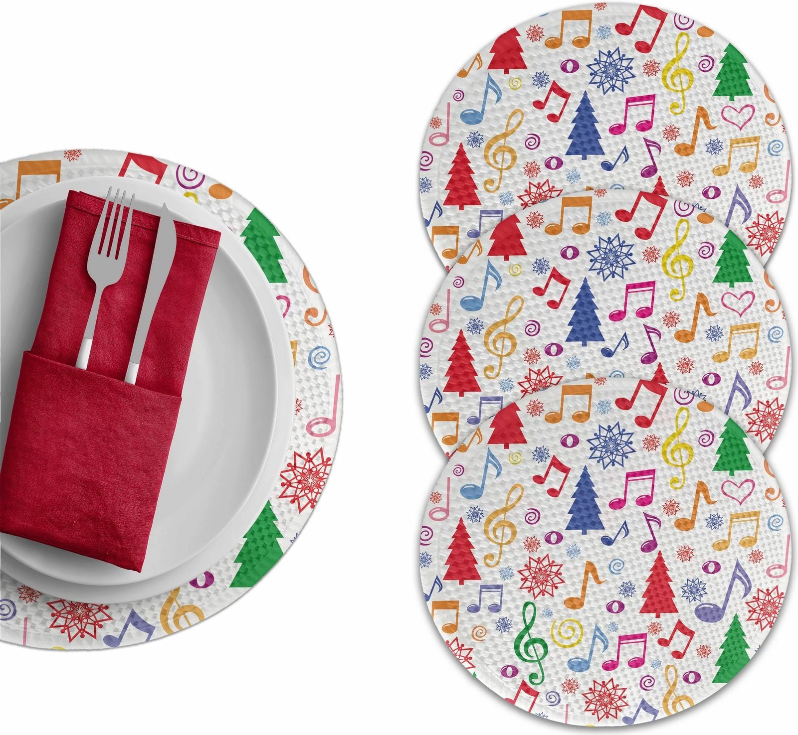 Set nënshtruesish tavoline Hermia Concept, shumëngjyrësh, 2795Supla, 4 copë