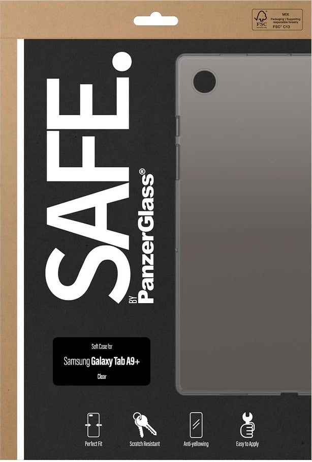 Mbështjellës PanzerGlass SAFE TPU Samsung Galaxy Tab A9+ transparent