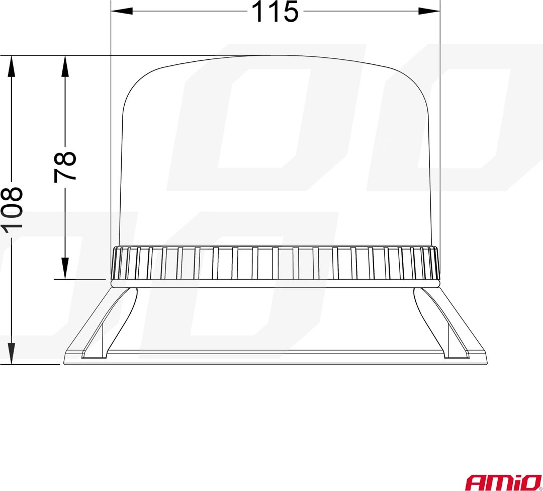 Llambë paralajmëruese LED W22m Magnetike / 3 pastrime, ECE R10 60LED 12/24V IP66