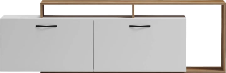 Komodë TV Tobler, ngjyrë e bardhë-lisi, 170x40x53cm