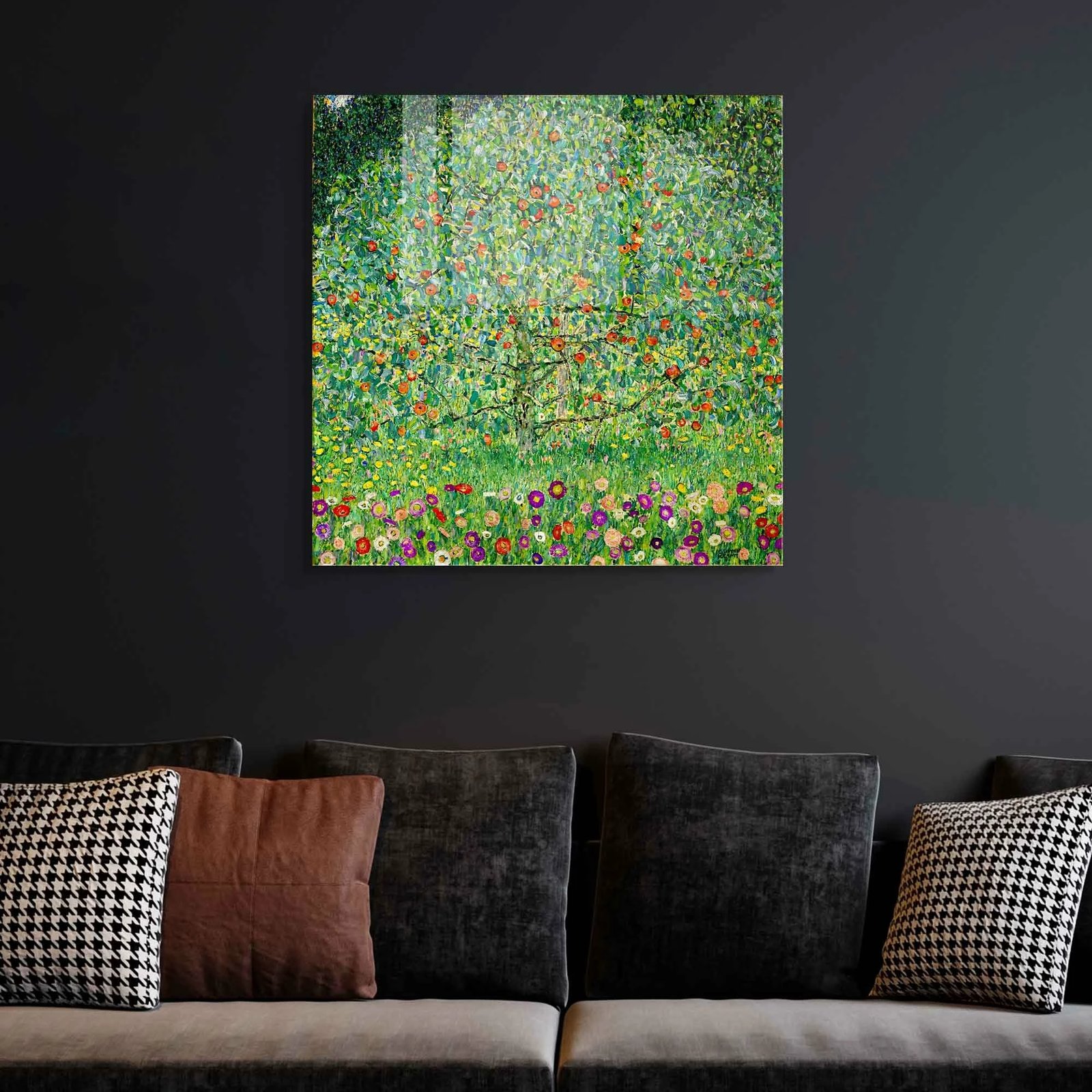 Pikturë dekorative prej xhami të temperuar, shumëngjyrëshe, 40x40cm