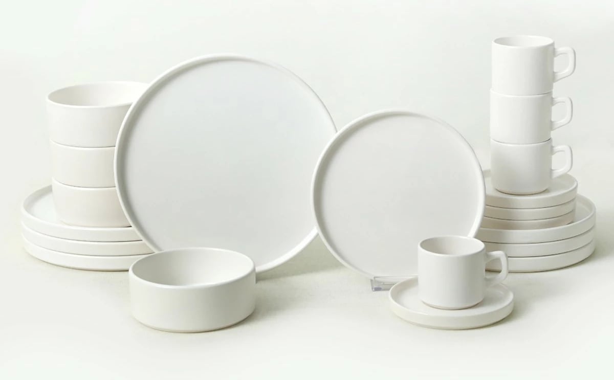 Set enësh darke qeramike, 20 copë, ngjyrë e bardhë mat, Hermia Concept, Ty038120F022A000000Map2400