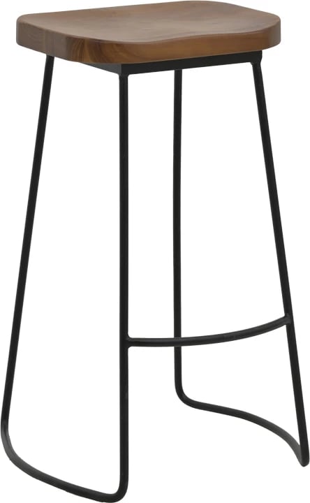 Karrige për bar Lamul dru bliri, ngjyrë arre-e zezë, 48x42x71cm