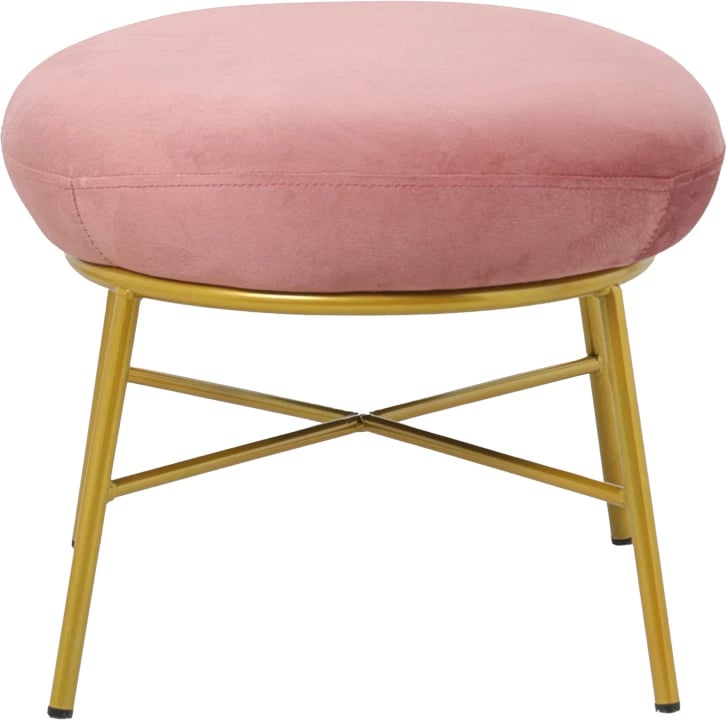 Karrige Susanna kadife mollë e kalbur-këmbë metali të artë 56x47x40cm