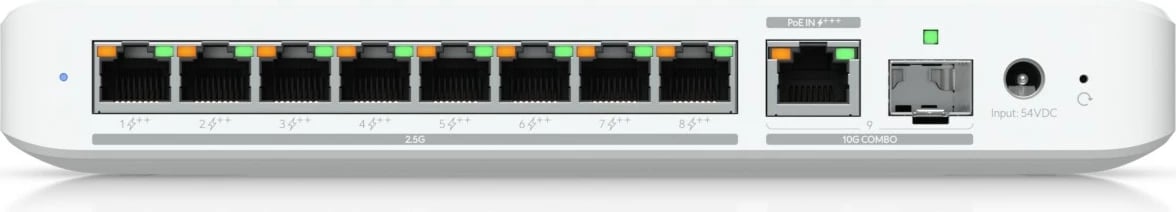 Switch Ubiquiti USW-Flex-2.5G-8-POE, 8x 2.5GbE RJ45, 1x 10GbE SFP+, i bardhë