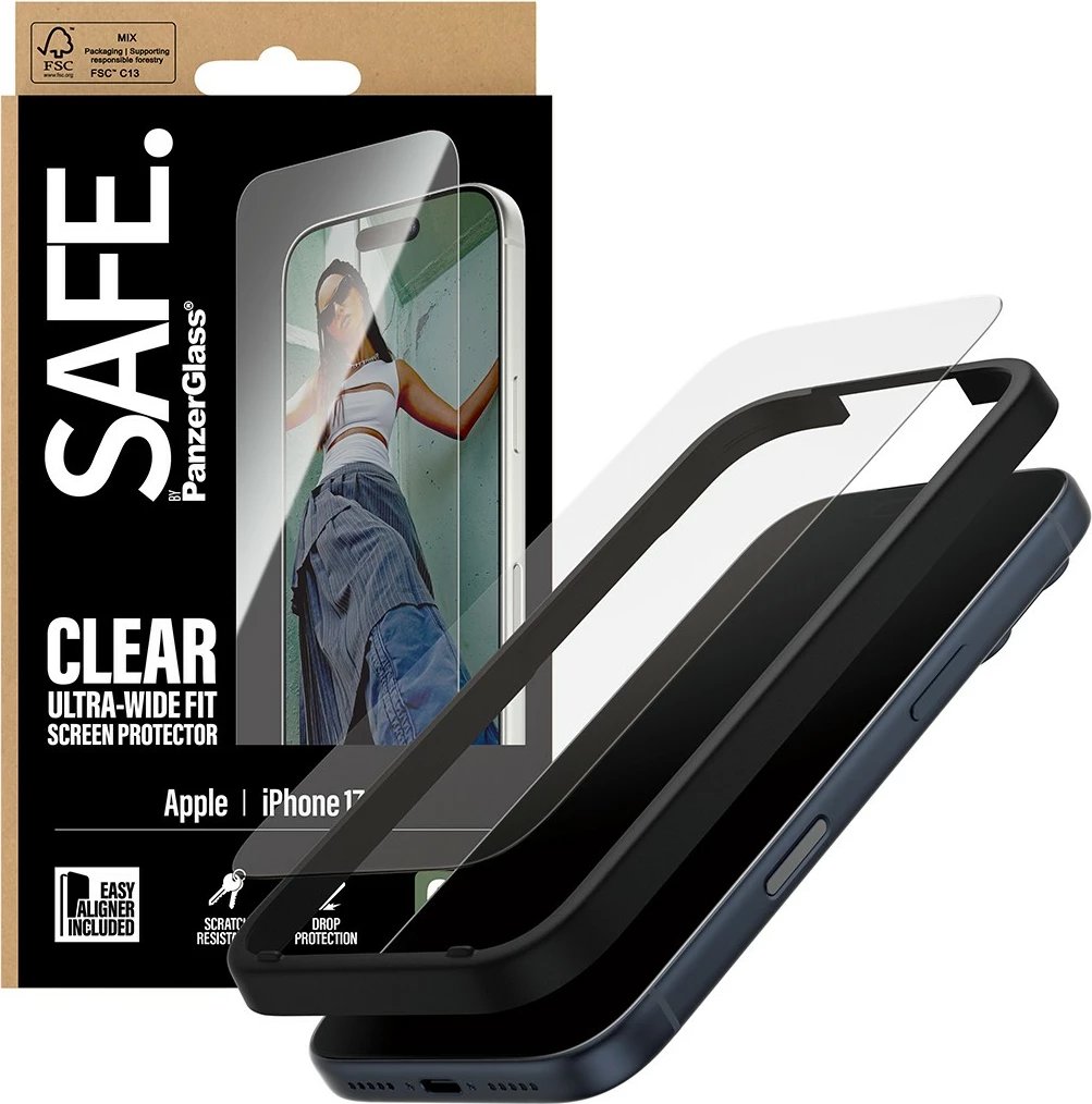 Mbrojtës xhami PanzerGlass SAFE për iPhone 17 Pro/UWF
