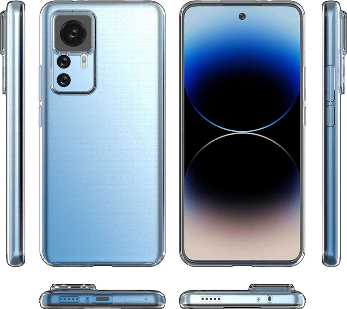 Mbështjellës Hurtel Ultra Clear 0.5mm për Xiaomi 12T / 12T Pro, Transparent