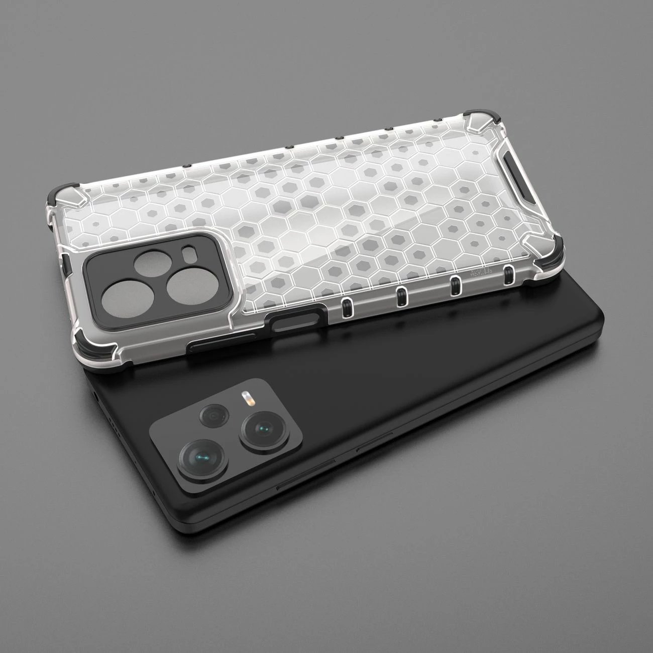 Mbështjellës Hurtel Honeycomb për Xiaomi Redmi Note 12 Pro+, kaltër