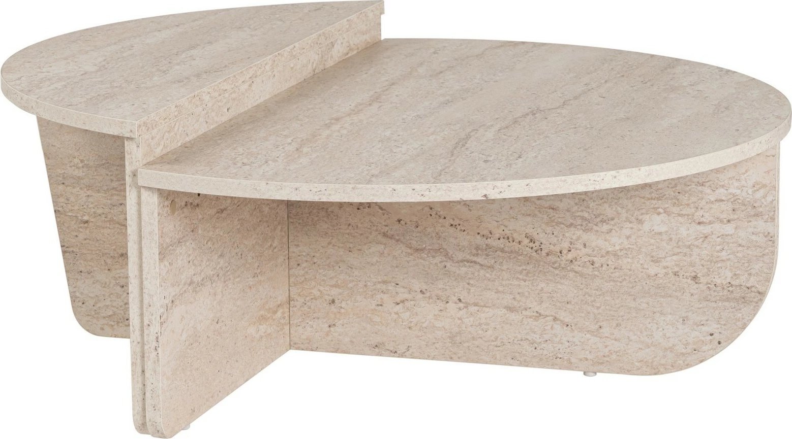 Tavolinë e ulët Nordure, Orion, ngjyrë travertin