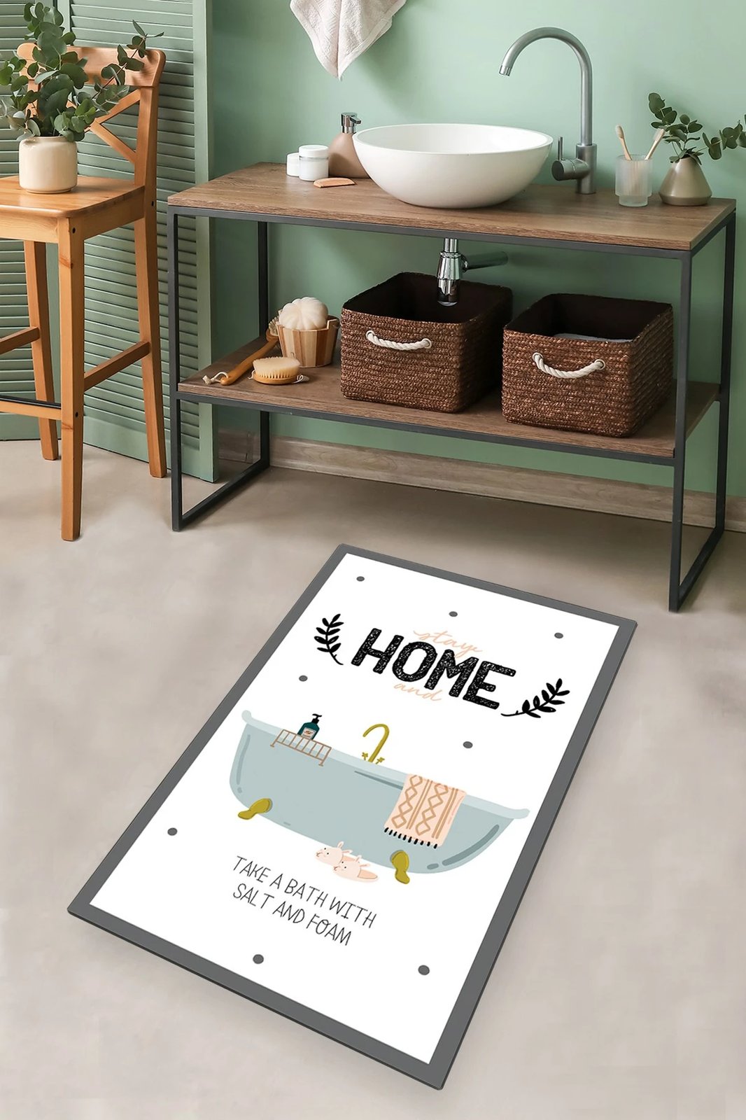 Tapet për banjo Mijölnir, shumëngjyrësh, 70x120cm