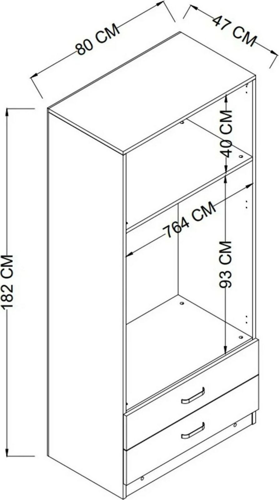 Dollap Hanah Home, Yaman 1600-042, i bardhë mat