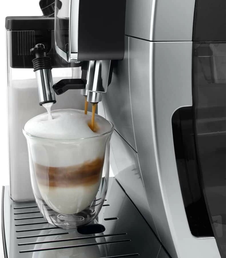 Aparat kafeje DeLonghi Dinamica ECAM 380.85.SB, automatik, 1.8L, ngjyrë e zezë/argjendtë