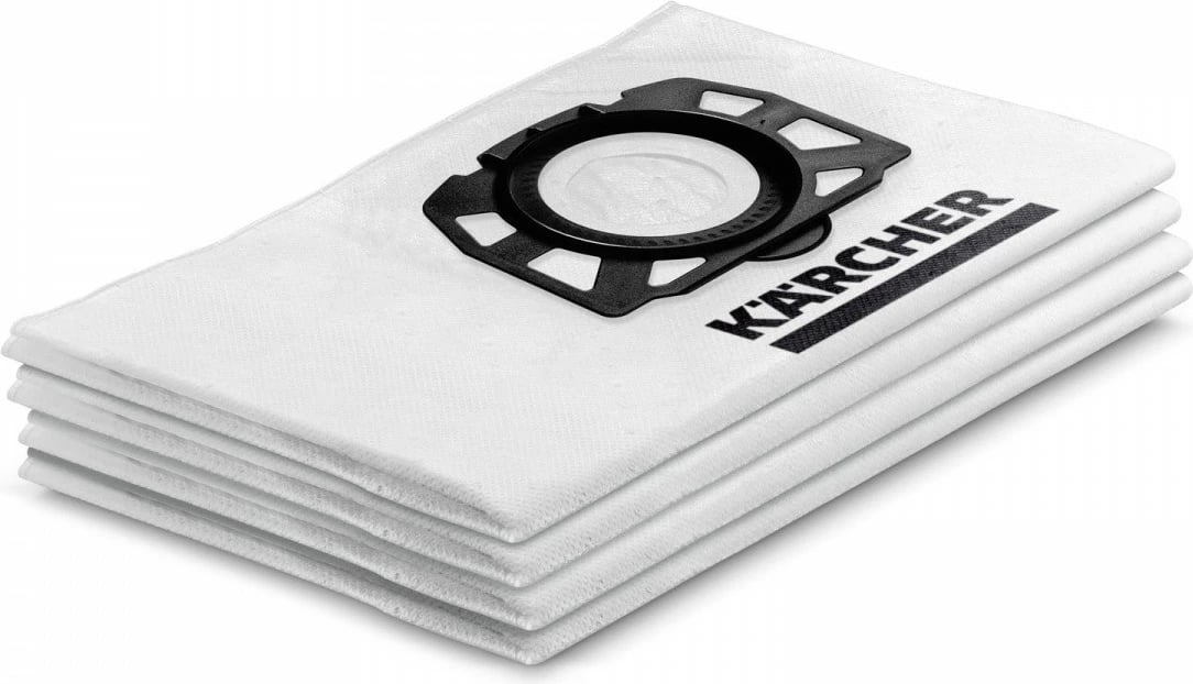 Qese filtruese të disponueshme Karcher 2.863-314.0, për WD 2, WD 3, SE 4001/4002, set prej 4 copë, e bardhë