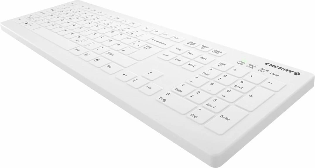 Tastierë Cherry AK-C8112, Wireless, QWERTZ, e bardhë