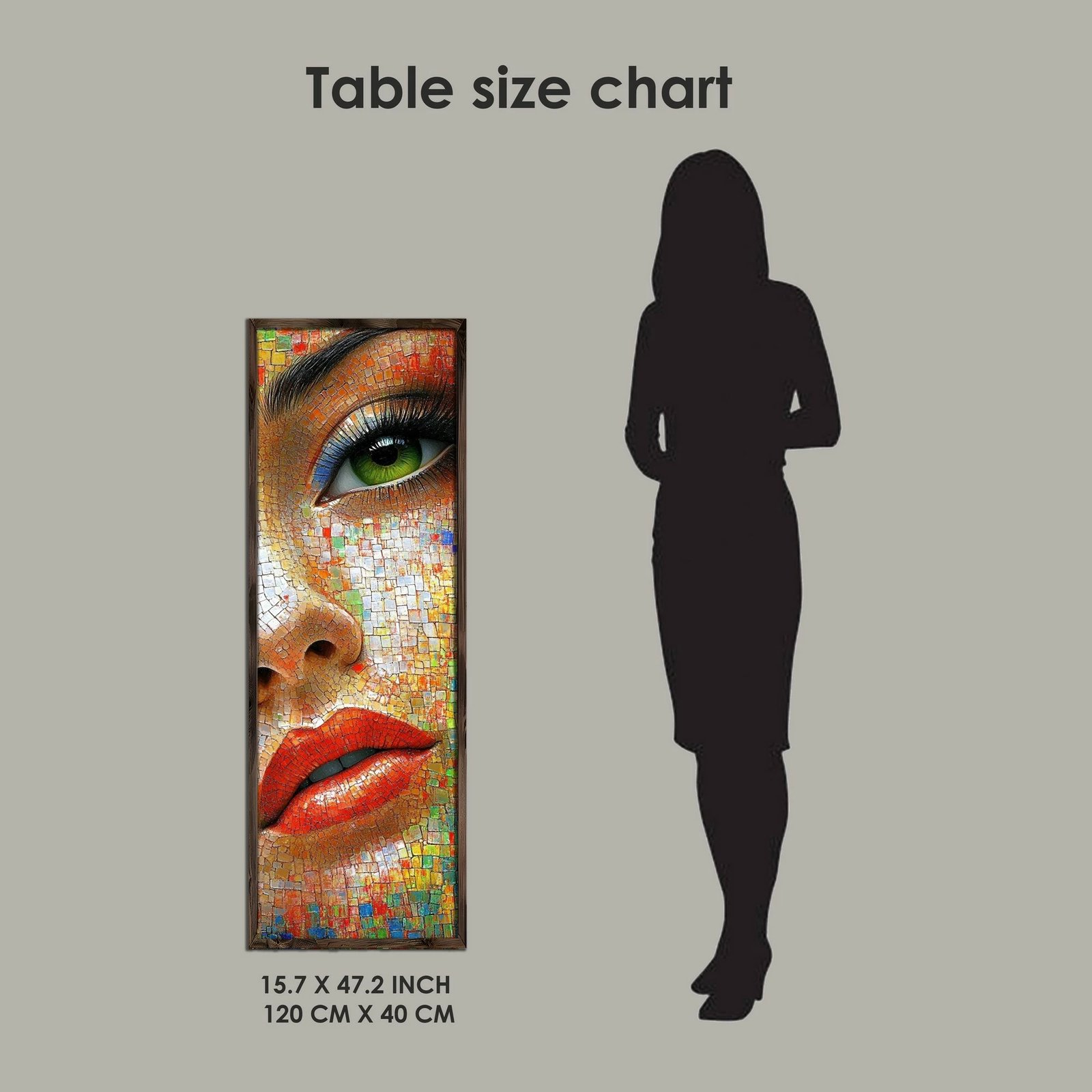 Pikturë dekorative me kornizë MDF, Wallity, EMR084, shumëngjyrëshe