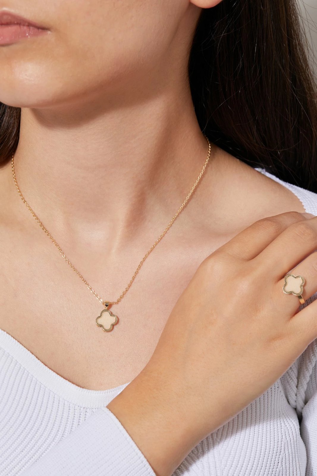 Set varëse dhe unazë prej metali, ngjyrë ari, Elika, CSET9926