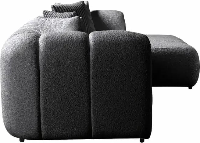 Këndare Atelier del Sofa, N-Line, e djathtë, ngjyrë gri e errët