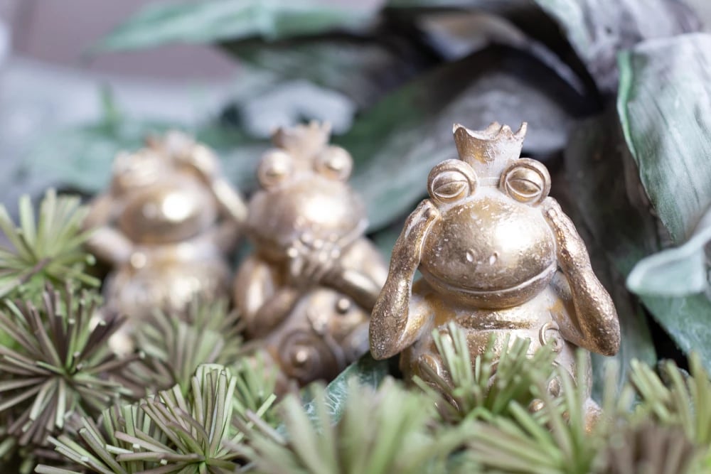 Dekor bretkose, ngjyrë ari, 11x10x23cm, polirezine