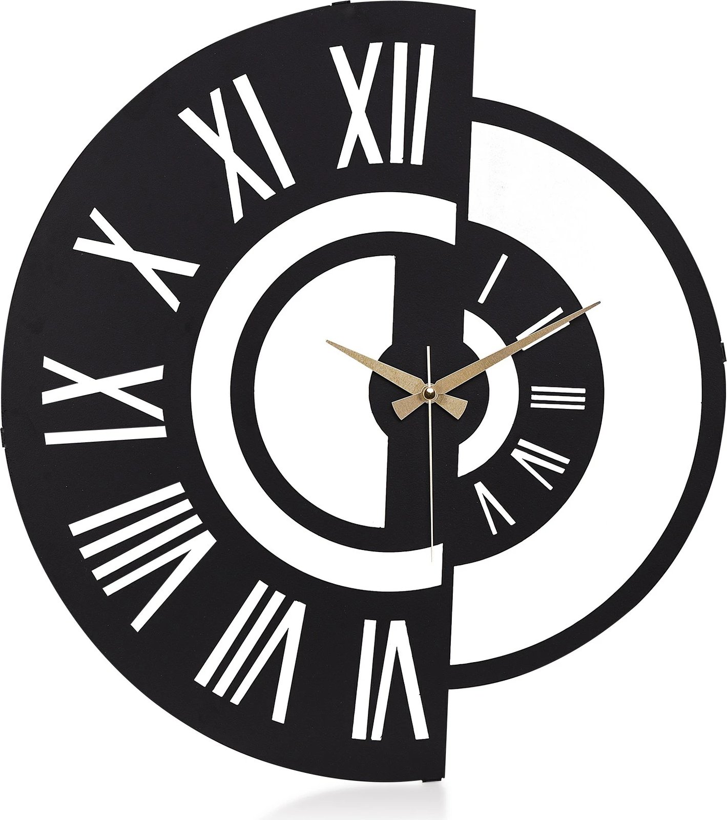 Orë muri dekorative prej metali, Wallity, Ruota 04, e zezë, 41cm