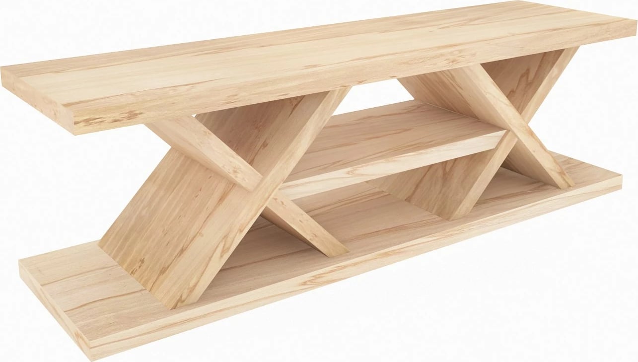 Komodë TV Skye Decor, masiv, ngjyrë lisi