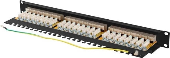 Patch panel Lanberg PPSA-1024-B, 1U, i zi