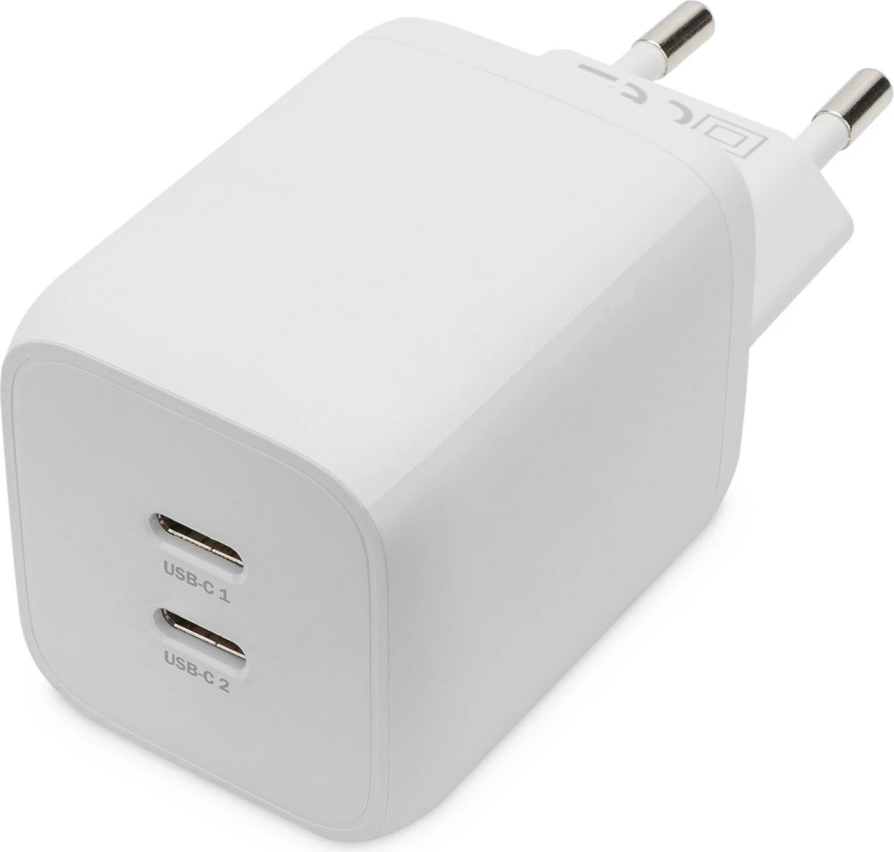Karikues mini Digitus 2-Port 65W, 2x USB-C, i bardhë