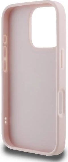 Mbështjellës Guess Quilted Metal Logo për iPhone 16 Pro Max, Rozë Mbështjellës Guess Quilted Metal Logo për iPhone 16 Pro Max, Rozë