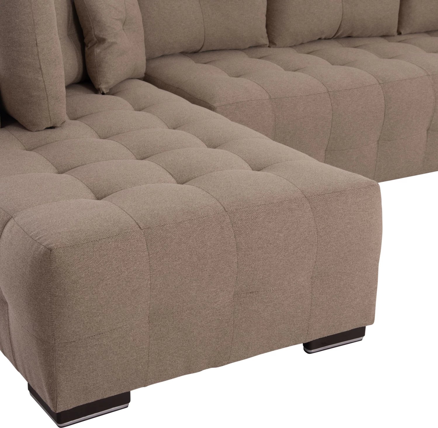 Kënd-sofë me shtrat dhe hapësirë për depo, ngjyrë bezhë, TRENDSTON FH3302.03L, 298x177x95cm