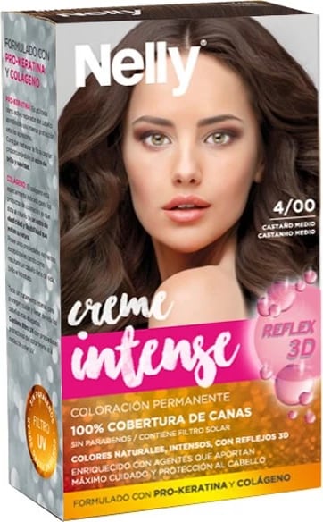 Krem ngjyrues për flokë Nelly Creme Intense 4 Medium Brown unisex