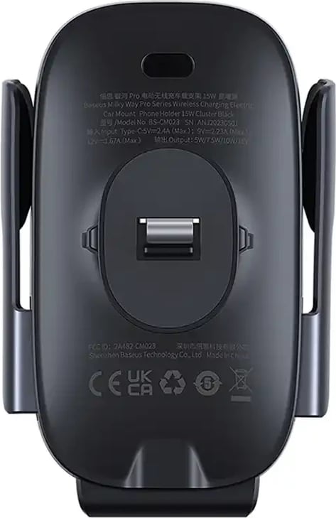 Mbajtës telefoni me karikues wireless Baseus MilkyWay Pro 15W, i zi