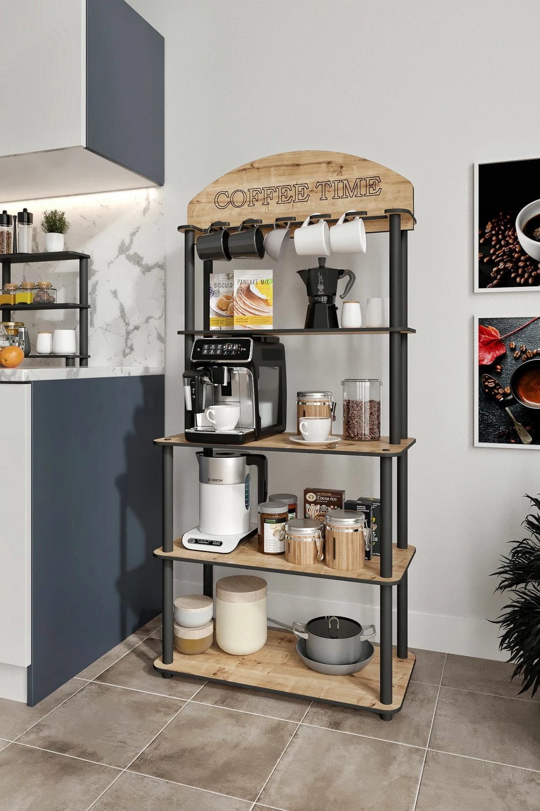 Stendë për kafe Skye Decor, ngjyrë lisi Stendë për kafe Skye Decor, ngjyrë lisi