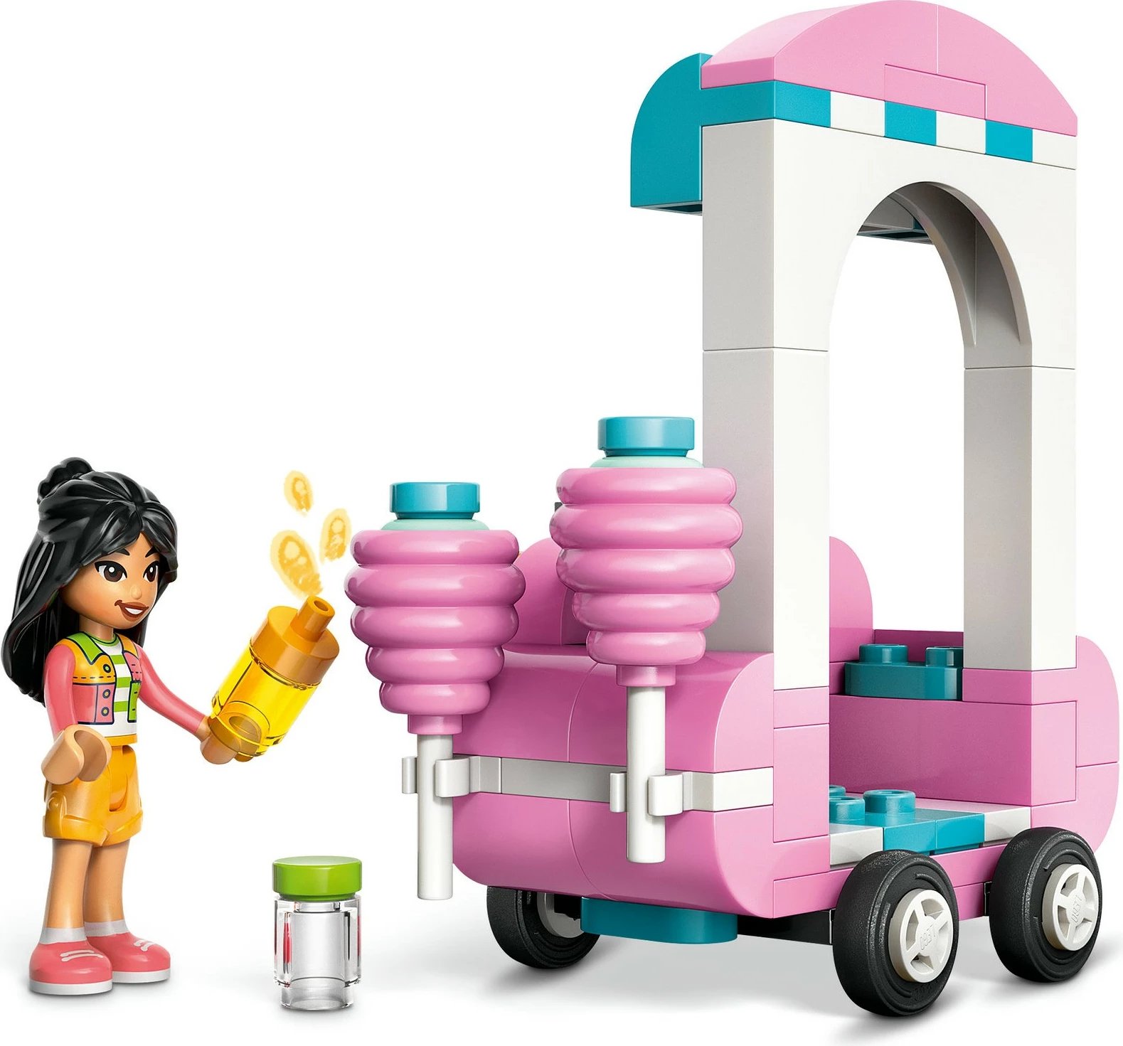 Set ndërtimi LEGO Friends 42643, kioskë sheqerka pambuku dhe skuter, 110 pjesë, shumëngjyrësh